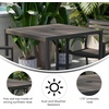 image:imageFlash Furniture Lark Outdoor Patio Bistro Dining Table with Faux Teak Poly Slats 30 SquareGray Wash Teak
