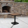 image:imageFlash Furniture Lark Outdoor Patio Bistro Dining Table with Faux Teak Poly Slats 30 SquareTeak