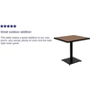 image:imageFlash Furniture Lark Outdoor Patio Bistro Dining Table with Faux Teak Poly Slats 30 SquareTeak