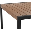 image:imageFlash Furniture Lark Outdoor Patio Bistro Dining Table with Faux Teak Poly Slats 30 SquareTeak