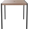image:imageFlash Furniture Lark Outdoor Patio Bistro Dining Table with Faux Teak Poly Slats 30 SquareTeak