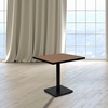 image:imageFlash Furniture Lark Outdoor Patio Bistro Dining Table with Faux Teak Poly Slats 30 SquareTeak