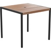 image:imageFlash Furniture Lark Outdoor Patio Bistro Dining Table with Faux Teak Poly Slats 30 SquareTeak