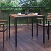 image:imageFlash Furniture Lark Outdoor Patio Bistro Dining Table with Faux Teak Poly Slats 30 SquareTeak