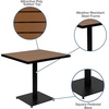 image:imageFlash Furniture Lark Outdoor Patio Bistro Dining Table with Faux Teak Poly Slats 30 SquareTeak