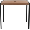image:imageFlash Furniture Lark Outdoor Patio Bistro Dining Table with Faux Teak Poly Slats 30 SquareTeak