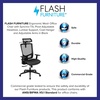 image:imageFlash Furniture Layla Ergonomic Mesh Office Chair with SynchroTilt Pivot Adjustable Headrest Lumbar Support Coat Hanger and Adjustable Arms in Black
