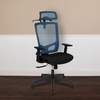 image:imageFlash Furniture Layla Ergonomic Mesh Office Chair with SynchroTilt Pivot Adjustable Headrest Lumbar Support Coat Hanger and Adjustable Arms in BlueBlack