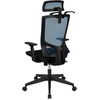 image:imageFlash Furniture Layla Ergonomic Mesh Office Chair with SynchroTilt Pivot Adjustable Headrest Lumbar Support Coat Hanger and Adjustable Arms in BlueBlack