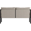 image:imageFlash Furniture Lea IndoorOutdoor Loveseat with Cushions  Modern Steel Framed Chair with Storage Pockets Black with Beige Cushions
