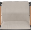 image:imageFlash Furniture Lea IndoorOutdoor Patio Chair with Cushions  Modern Aluminum Framed Chair with Teak Accented Arms Black with Beige CushionsBeige