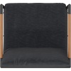 image:imageFlash Furniture Lea IndoorOutdoor Patio Chair with Cushions  Modern Aluminum Framed Chair with Teak Accented Arms Black with Beige CushionsCharcoal