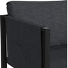 image:imageFlash Furniture Lea IndoorOutdoor Patio Chair with Cushions  Modern Steel Framed Chair with Storage Pockets Black with Beige CushionsCharcoal