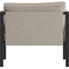 image:imageFlash Furniture Lea IndoorOutdoor Patio Chair with Cushions  Modern Steel Framed Chair with Storage Pockets Black with Beige CushionsLight Gray