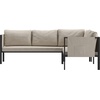 image:imageFlash Furniture Lea IndoorOutdoor Sectional with Cushions  Modern Steel Framed Chair with Dual Storage Pockets Black with Beige CushionsLight Gray