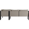 image:imageFlash Furniture Lea IndoorOutdoor Sectional with Cushions  Modern Steel Framed Chair with Dual Storage Pockets Black with Beige CushionsLight Gray