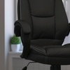 image:imageFlash Furniture Leonard High Back Black LeatherSoft Contemporary Executive Swivel Ergonomic Office Chair with Curved Back and Loop Arms