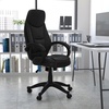 image:imageFlash Furniture Leonard High Back Black LeatherSoft Contemporary Executive Swivel Ergonomic Office Chair with Curved Back and Loop Arms