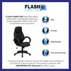 image:imageFlash Furniture Leonard High Back Black LeatherSoft Contemporary Executive Swivel Ergonomic Office Chair with Curved Back and Loop Arms