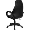 image:imageFlash Furniture Leonard High Back Black LeatherSoft Contemporary Executive Swivel Ergonomic Office Chair with Curved Back and Loop Arms