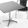 image:imageFlash Furniture Lila 315 Square Aluminum IndoorOutdoor Table Set with 2 Black Rattan ChairsBlack