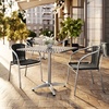 image:imageFlash Furniture Lila 315 Square Aluminum IndoorOutdoor Table Set with 2 Black Rattan ChairsBlack