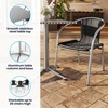 image:imageFlash Furniture Lila 315 Square Aluminum IndoorOutdoor Table Set with 2 Black Rattan ChairsBlack