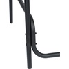 image:imageFlash Furniture Lila Commercial Grade Rattan IndoorOutdoor Commercial Restaurant Barstool  Rattan Seat and Back  Footrest  GrayBlack