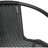 image:imageFlash Furniture Lila Commercial Grade Rattan IndoorOutdoor Commercial Restaurant Barstool  Rattan Seat and Back  Footrest  GrayBlack