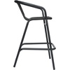 image:imageFlash Furniture Lila Commercial Grade Rattan IndoorOutdoor Commercial Restaurant Barstool  Rattan Seat and Back  Footrest  GrayBlack