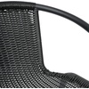 image:imageFlash Furniture Lila Commercial Grade Rattan IndoorOutdoor Commercial Restaurant Barstool  Rattan Seat and Back  Footrest  GrayBlack