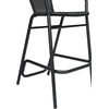 image:imageFlash Furniture Lila Commercial Grade Rattan IndoorOutdoor Commercial Restaurant Barstool  Rattan Seat and Back  Footrest  GrayBlack