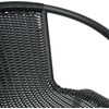 image:imageFlash Furniture Lila Commercial Grade Rattan IndoorOutdoor Commercial Restaurant Barstool  Rattan Seat and Back  Footrest  GrayBlack