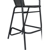 image:imageFlash Furniture Lila Commercial Grade Rattan IndoorOutdoor Commercial Restaurant Barstool  Rattan Seat and Back  Footrest  GrayBlack
