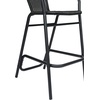 image:imageFlash Furniture Lila Commercial Grade Rattan IndoorOutdoor Commercial Restaurant Barstool  Rattan Seat and Back  Footrest  GrayBlack