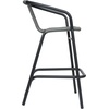 image:imageFlash Furniture Lila Commercial Grade Rattan IndoorOutdoor Commercial Restaurant Barstool  Rattan Seat and Back  Footrest  GrayGrey
