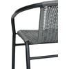 image:imageFlash Furniture Lila Commercial Grade Rattan IndoorOutdoor Commercial Restaurant Barstool  Rattan Seat and Back  Footrest  GrayGrey