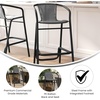 image:imageFlash Furniture Lila Commercial Grade Rattan IndoorOutdoor Commercial Restaurant Barstool  Rattan Seat and Back  Footrest  GrayGrey