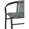 image:imageFlash Furniture Lila Commercial Grade Rattan IndoorOutdoor Commercial Restaurant Barstool  Rattan Seat and Back  Footrest  GrayGrey