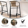 image:imageFlash Furniture Lila Commercial Grade Rattan IndoorOutdoor Commercial Restaurant Barstool  Rattan Seat and Back  Footrest  GrayMedium Brown