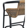 image:imageFlash Furniture Lila Commercial Grade Rattan IndoorOutdoor Commercial Restaurant Barstool  Rattan Seat and Back  Footrest  GrayMedium Brown
