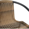 image:imageFlash Furniture Lila Commercial Grade Rattan IndoorOutdoor Commercial Restaurant Barstool  Rattan Seat and Back  Footrest  GrayMedium Brown