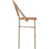 image:imageFlash Furniture Lourdes Commercial Grade Bistro Bar Height Stool Stackable IndoorOutdoor Dining Stool 30 High WhiteGray and Bamboo Finish Set of 2Natural  WhiteLight Natural Frame