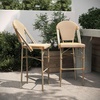 image:imageFlash Furniture Lourdes Commercial Grade Bistro Bar Height Stool Stackable IndoorOutdoor Dining Stool 30 High WhiteGray and Bamboo Finish Set of 2Natural  WhiteLight Natural Frame