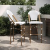 image:imageFlash Furniture Lourdes Commercial Grade Bistro Bar Height Stool Stackable IndoorOutdoor Dining Stool 30 High WhiteGray and Bamboo Finish Set of 2White  GrayNatural Frame