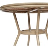 image:imageFlash Furniture Lourdes IndoorOutdoor Commercial Bistro Table  Tempered Glass Top  PE Rattan  Natural Bamboo Print Aluminum Frame  315  BlackWhiteNatural  White RattanLight Natural Frame