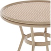 image:imageFlash Furniture Lourdes IndoorOutdoor Commercial Bistro Table  Tempered Glass Top  PE Rattan  Natural Bamboo Print Aluminum Frame  315  BlackWhiteNatural  White RattanLight Natural Frame