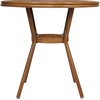 image:imageFlash Furniture Lourdes IndoorOutdoor Commercial Bistro Table  Tempered Glass Top  PE Rattan  Natural Bamboo Print Aluminum Frame  315  BlackWhiteNavy  White RattanNatural Frame