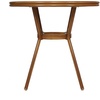 image:imageFlash Furniture Lourdes IndoorOutdoor Commercial Bistro Table  Tempered Glass Top  PE Rattan  Natural Bamboo Print Aluminum Frame  315  BlackWhiteWhite  Navy RattanNatural Frame