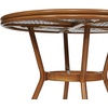 image:imageFlash Furniture Lourdes IndoorOutdoor Commercial Bistro Table  Tempered Glass Top  PE Rattan  Natural Bamboo Print Aluminum Frame  315  BlackWhiteWhite  Navy RattanNatural Frame